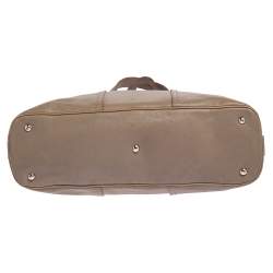 Pre Owned حقيبة ايف سان لوران موس جلد بيج كبيرة