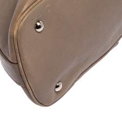 Pre Owned حقيبة ايف سان لوران موس جلد بيج كبيرة