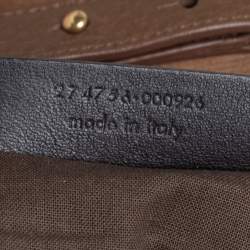 Pre Owned Yves Saint Laurent Dark Beige Leather Flap Top Handle Bag