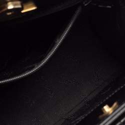 Pre Owned Yves Saint Laurent Black Croc Embossed Leather Tote