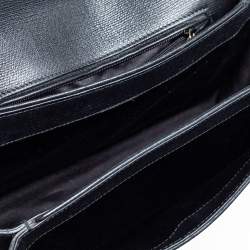 Pre Owned Yves Saint Laurent Black Leather Large Chyc Flap Bag