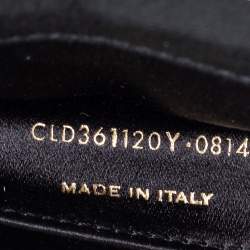 Pre Owned حقيبة كلتش إيف سان لوران بيل دو جور جلد أسود بقلاب 