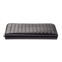 Pre Owned  Saint Laurent Black Studded Leather Wallet