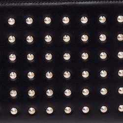 Pre Owned  Saint Laurent Black Studded Leather Wallet