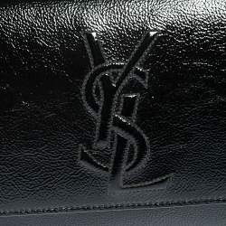 Pre Owned Yves Saint Laurent Black Patent Leather Belle De Jour Flap Clutch