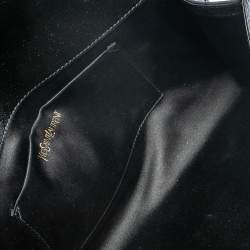 Pre Owned Yves Saint Laurent Black Patent Leather Belle De Jour Flap Clutch