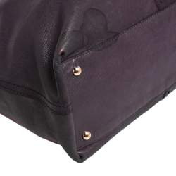Pre Owned Yves Saint Laurent Purple/Bronze Leather Neo Reversible Shopper Tote