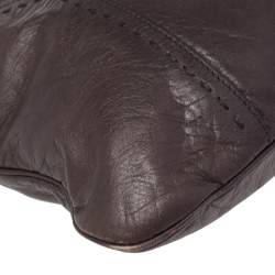 Pre Owned Yves Saint Laurent Grey Leather Messenger Bag