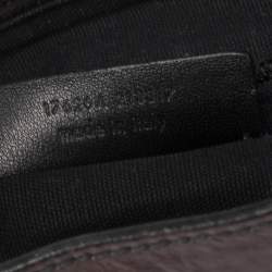 Pre Owned Yves Saint Laurent Grey Leather Messenger Bag