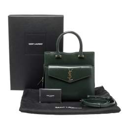 مملوكة مسبقًا حقيبة يد توتس ايف سان لوران جلد أخضر