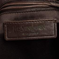 مملوكة مسبقًا Yves Saint Laurent Brown/Cream Calf Hair And Leather Medium Muse Satchel