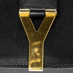 Pre Owned Yves Saint Laurent Black Leather Medium Chyc Flap Bag