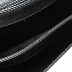 Pre Owned Yves Saint Laurent Black Leather Medium Chyc Flap Bag