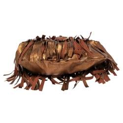 Pre Owned Yves Saint Laurent Metallic Brown Leather La Boheme Hobo