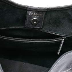 Pre Owned Yves Saint Laurent Black Leather Mombasa Hobo