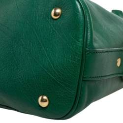 Pre Owned حقيبة ساتشل أيف سان لوران موس متوسطة جلد أخضر