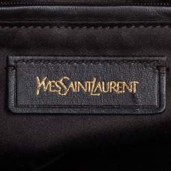 Pre Owned حقيبة ساتشل أيف سان لوران موس متوسطة جلد أخضر