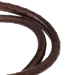 Pre Owned حقيبة إيف سان لوران YSL جلد نعام بنية 32 