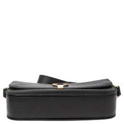 Pre Owned Saint Laurent Black Leather Large Chyc Flap Shoulder Bag