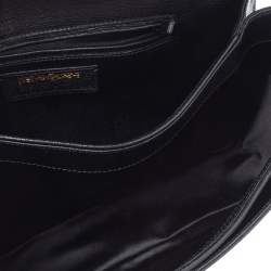 Pre Owned Saint Laurent Black Leather Large Chyc Flap Shoulder Bag