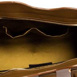 Pre Owned Yves Saint Laurent Brown Leather Medium Cabas Chyc Tote