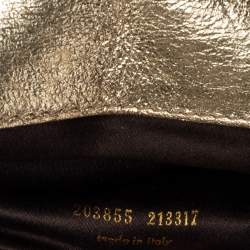 Pre Owned حقيبة كلتش أيف سان لوران بل دو جور جلد ذهبي ميتالك