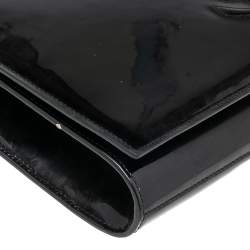 Pre Owned حقيبة كلتش إيف سان لوران بيل دي جور جلد لامع أسود 