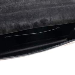 Pre Owned حقيبة كلتش إيف سان لوران بيل دي جور جلد لامع أسود 
