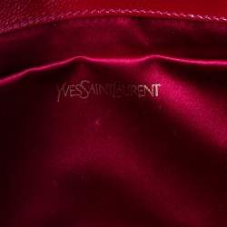 Pre Owned Yves Saint Laurent Red Patent Leather Belle De Jour Clutch