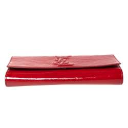 Pre Owned Yves Saint Laurent Red Patent Leather Belle De Jour Clutch