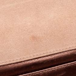 Pre Owned Yves Saint Laurent Beige Patent Leather Belle De Jour Flap Clutch