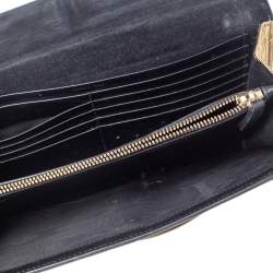 Pre Owned Yves Saint Laurent Gold Leather Kate Monogram Clutch