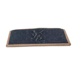 Pre Owned Yves Saint Laurent Blue Denim and Leather Card Holder