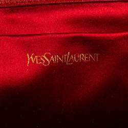 مملوكة مسبقًا حقيبة كلتش أيف سان لوران واي-ليغن جلد أحمر