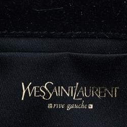 مملوكة مسبقًا Yves Saint Laurent Suede And Sequins Fringe Flap Clutch