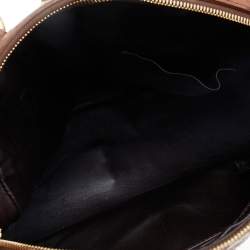 مملوكة مسبقًا Yves Saint Laurent Brown Ostrich Leather Medium Muse Satchel