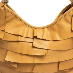 Pre Owned حقيبة هوبو إيف سان لوران سان تروبيز جلد بيج