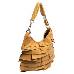 Pre Owned حقيبة هوبو إيف سان لوران سان تروبيز جلد بيج