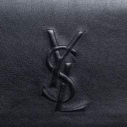 مملوكة مسبقًا حقيبة كلتش أيف سان لوران قلاب بل دو جور جلد أسود