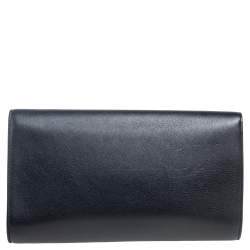 مملوكة مسبقًا حقيبة كلتش أيف سان لوران قلاب بل دو جور جلد أسود