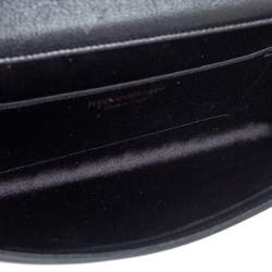 مملوكة مسبقًا حقيبة كلتش أيف سان لوران قلاب بل دو جور جلد أسود