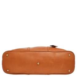 Pre Owned Yves Saint Laurent Tan Leather Large Muse Satchel