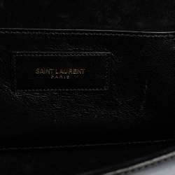 Pre Owned Saint Laurent Black Patent Leather Kate Tassel Clutch