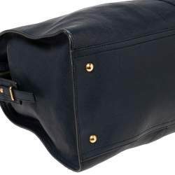 Pre Owned حقيبة يد توتس ايف سان لوران واي كاباس شيك جلد أزرق كحلي كبيرة 