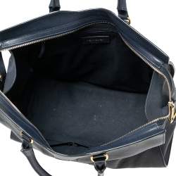 Pre Owned حقيبة يد توتس ايف سان لوران واي كاباس شيك جلد أزرق كحلي كبيرة 