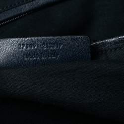 Pre Owned حقيبة يد توتس ايف سان لوران واي كاباس شيك جلد أزرق كحلي كبيرة 