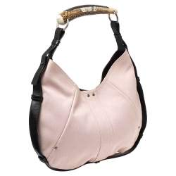 Pre Owned Yves Saint Laurent Pink Fabric Mombasa Hobo