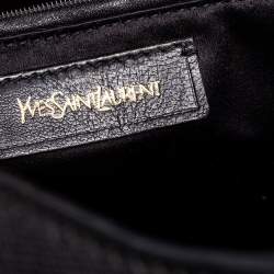Pre Owned Yves Saint Laurent Black Leather Medium Cabas Y-Ligne Tote