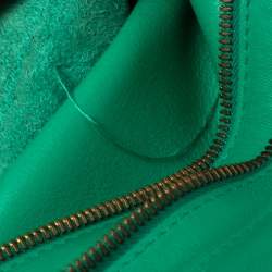 Pre Owned Yves Saint Laurent Green Leather Medium Cabas Y-Ligne Tote