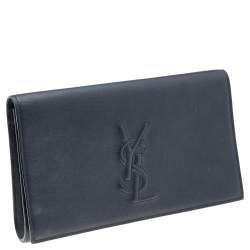 مملوكة مسبقًا Yves Saint Laurent Dark Blue Leather Belle De Jour Clutch